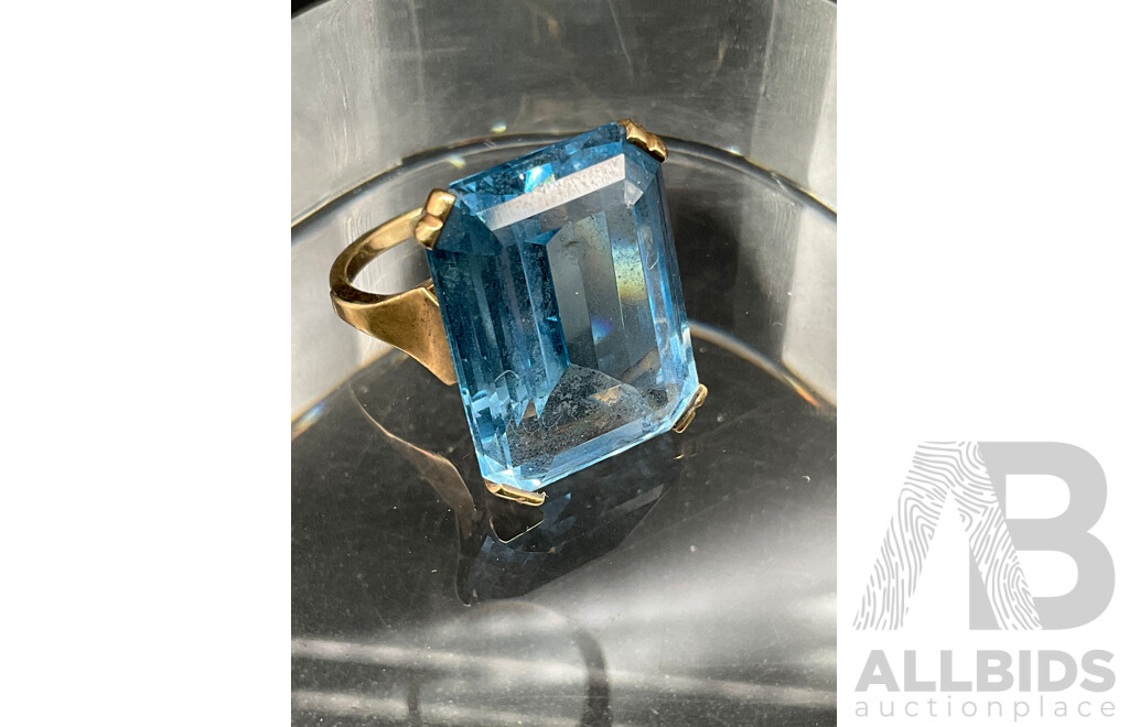 Art Deco Large Cushion Cut Ring