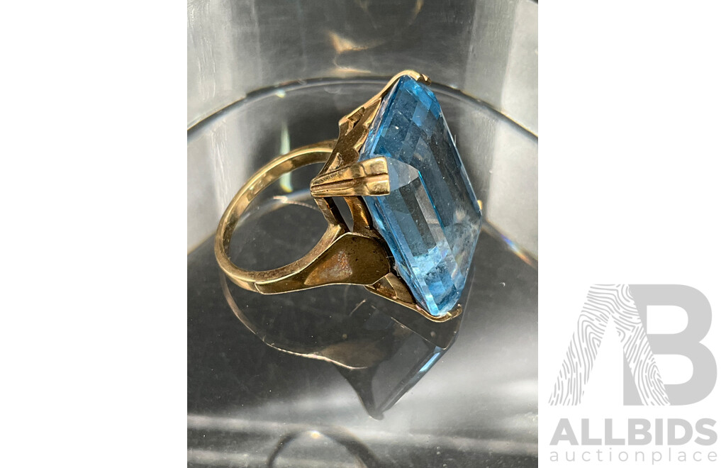 Art Deco Large Cushion Cut Ring