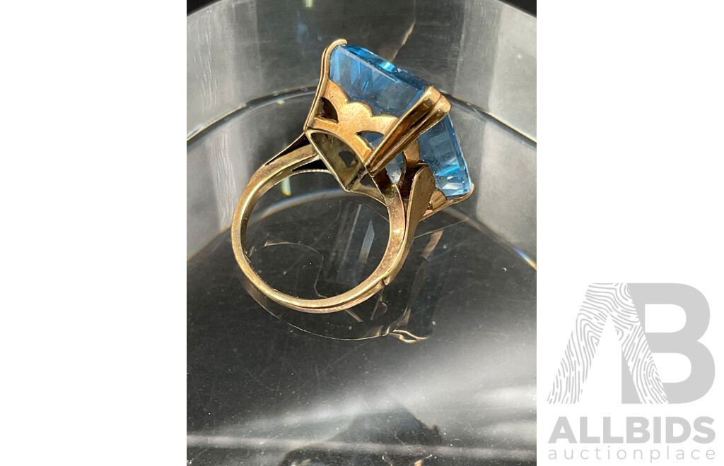 Art Deco Large Cushion Cut Ring