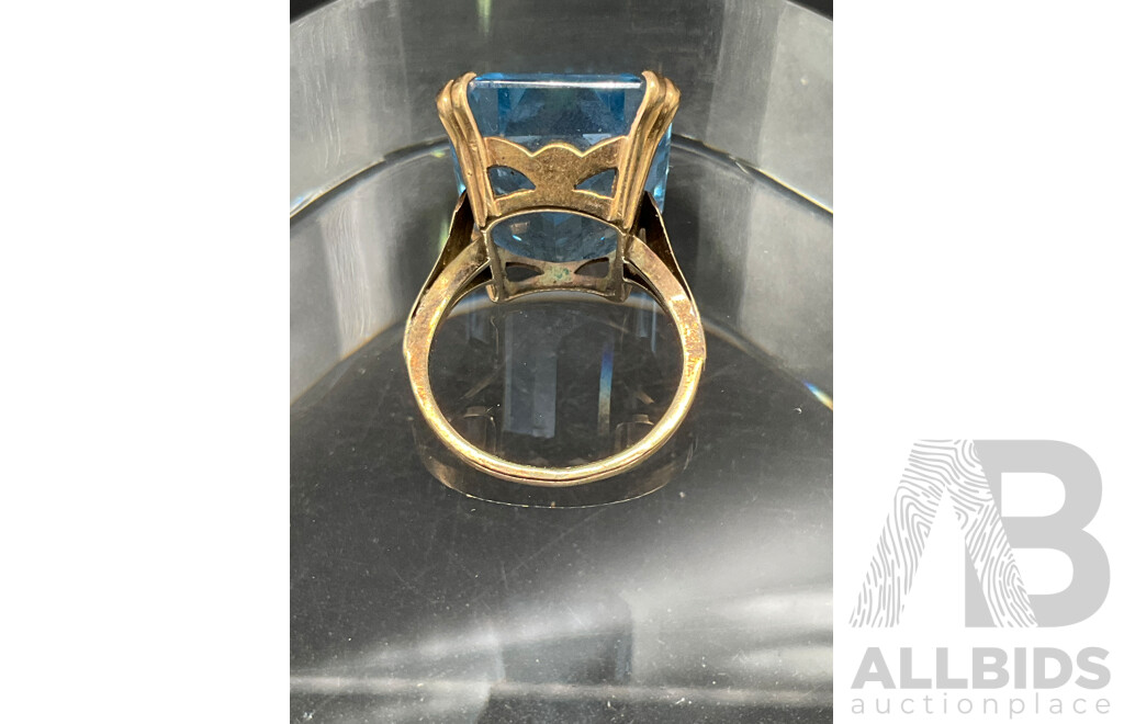 Art Deco Large Cushion Cut Ring