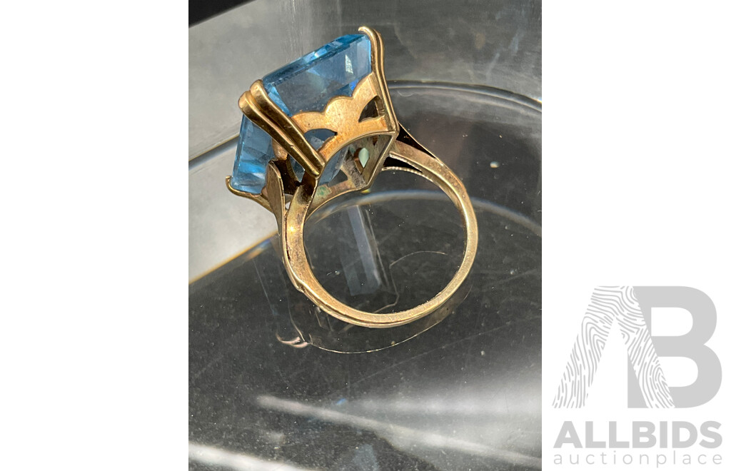 Art Deco Large Cushion Cut Ring