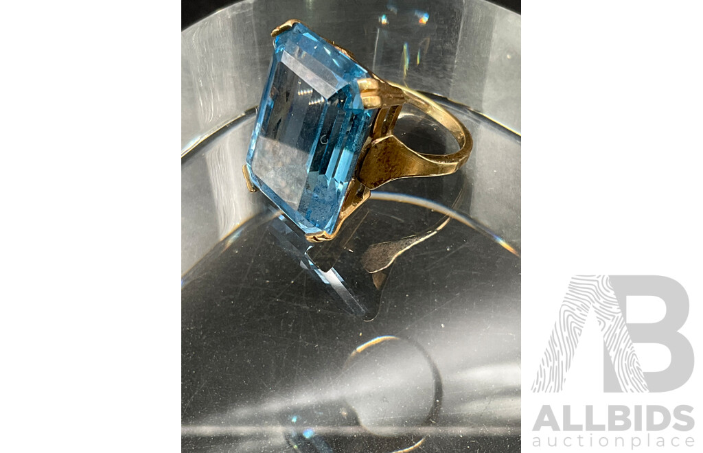 Art Deco Large Cushion Cut Ring