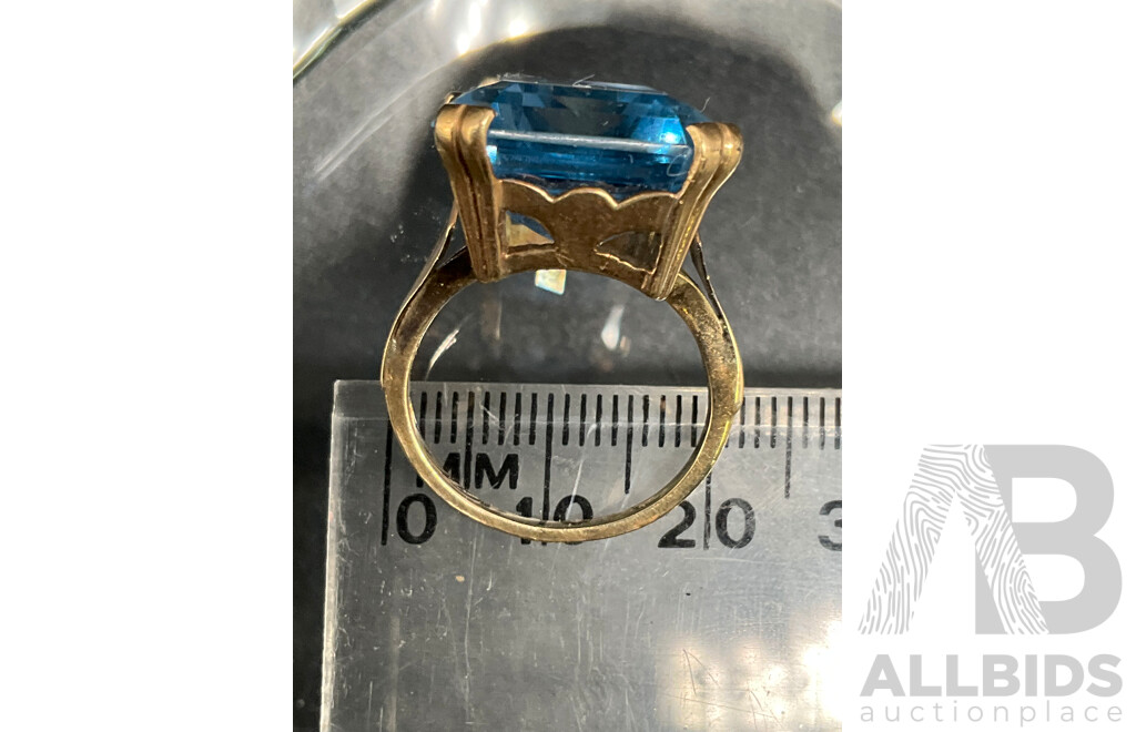 Art Deco Large Cushion Cut Ring