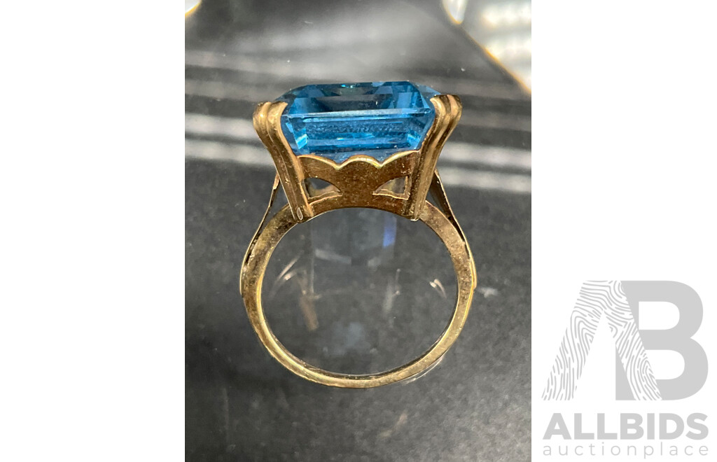 Art Deco Large Cushion Cut Ring