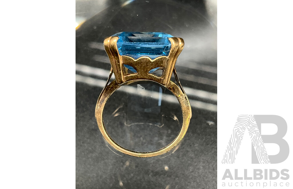 Art Deco Large Cushion Cut Ring