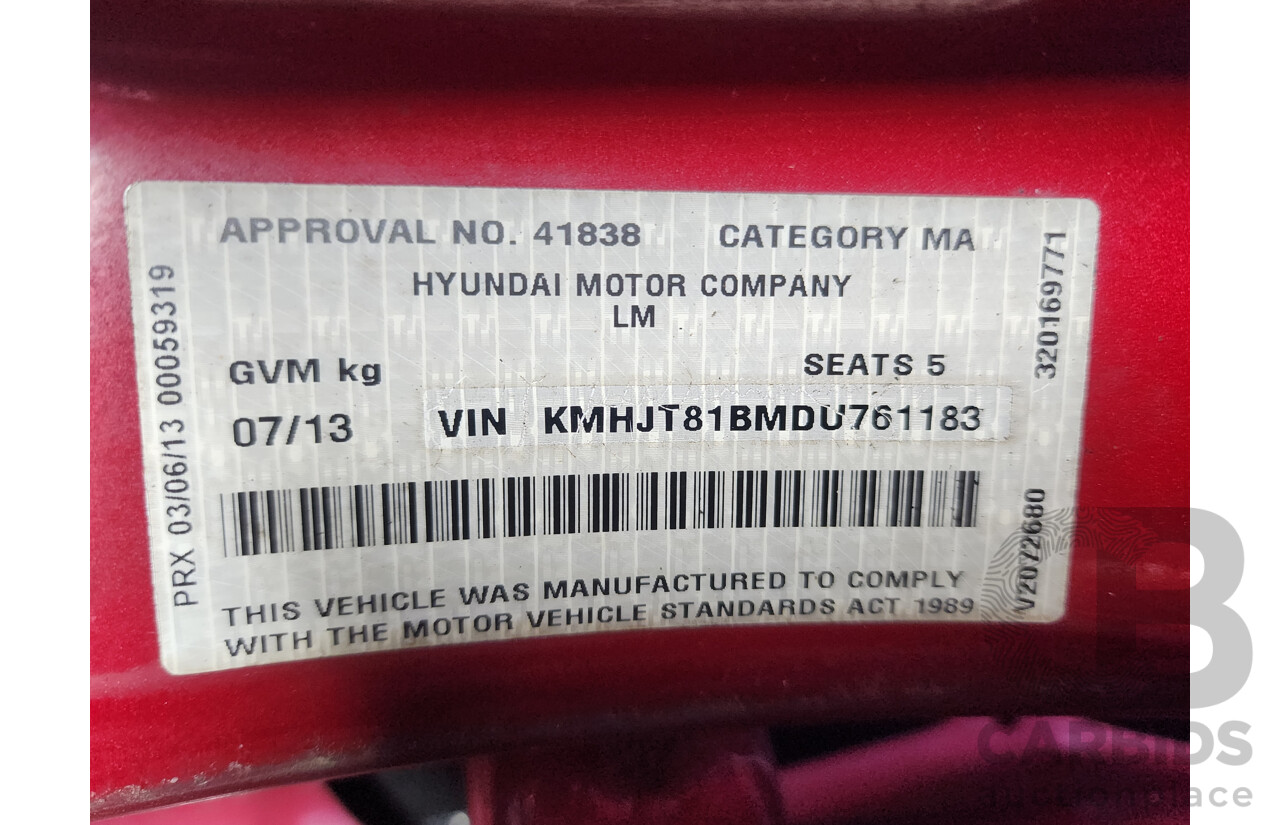 7/2013 Hyundai Ix35 Active (fwd) LM MY13 4d Wagon Red 2.0L