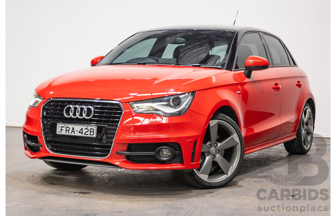 7/2012 Audi A1 Sportback 1.4 TFSI Sport S-Line Pack 8X MY12 5d Hatchback Misano Red / Black Twin Charged 1.4L