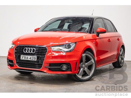 7/2012 Audi A1 Sportback 1.4 TFSI Sport S-Line Pack 8X MY12 5d Hatchback Misano Red / Black Twin Charged 1.4L