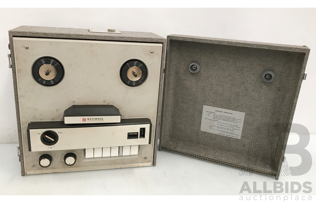 Vintage National (RQ-703) Reel to Reel Tape Recorder