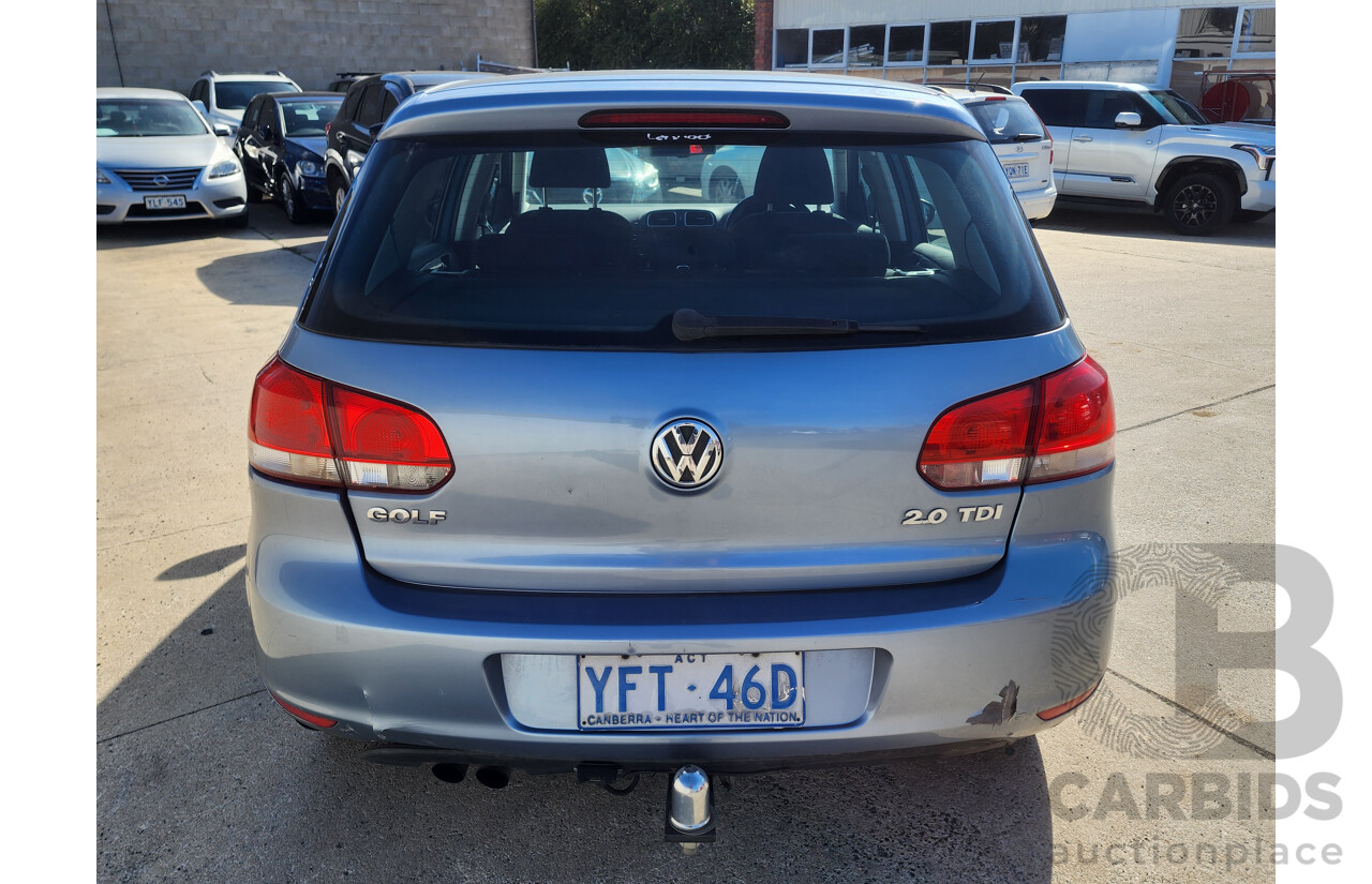 9/2009 Volkswagen Golf 103 TDI Comfortline 1K 6TH GEN 5d Hatchback Blue 2.0L