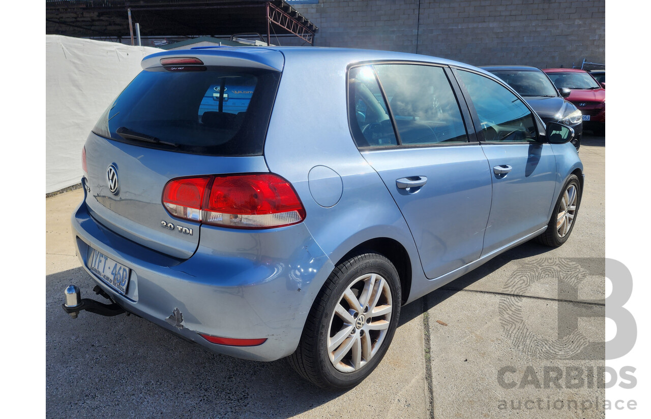 9/2009 Volkswagen Golf 103 TDI Comfortline 1K 6TH GEN 5d Hatchback Blue 2.0L