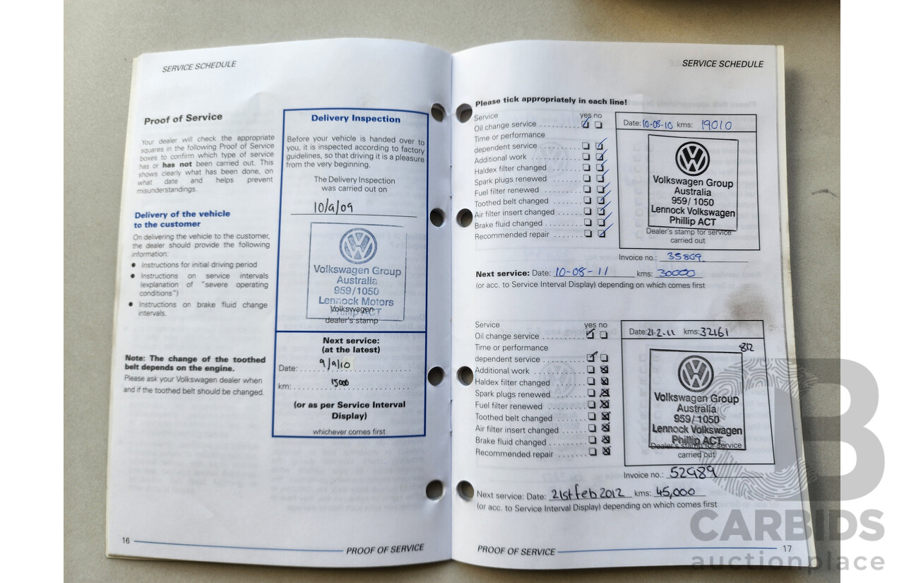 9/2009 Volkswagen Golf 103 TDI Comfortline 1K 6TH GEN 5d Hatchback Blue 2.0L