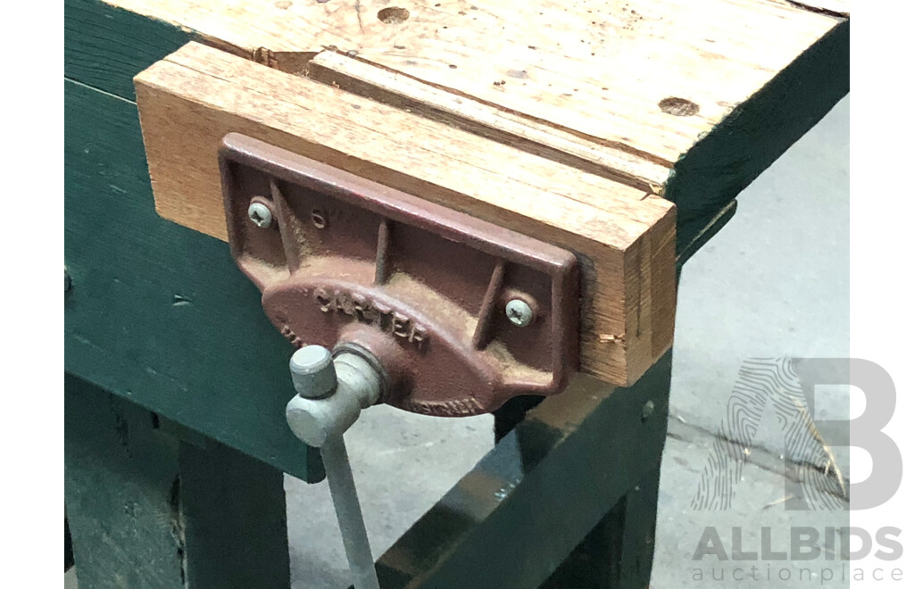 Abbott & Ashby 200mnm Utility Bench Grinder and Custom Built Bench