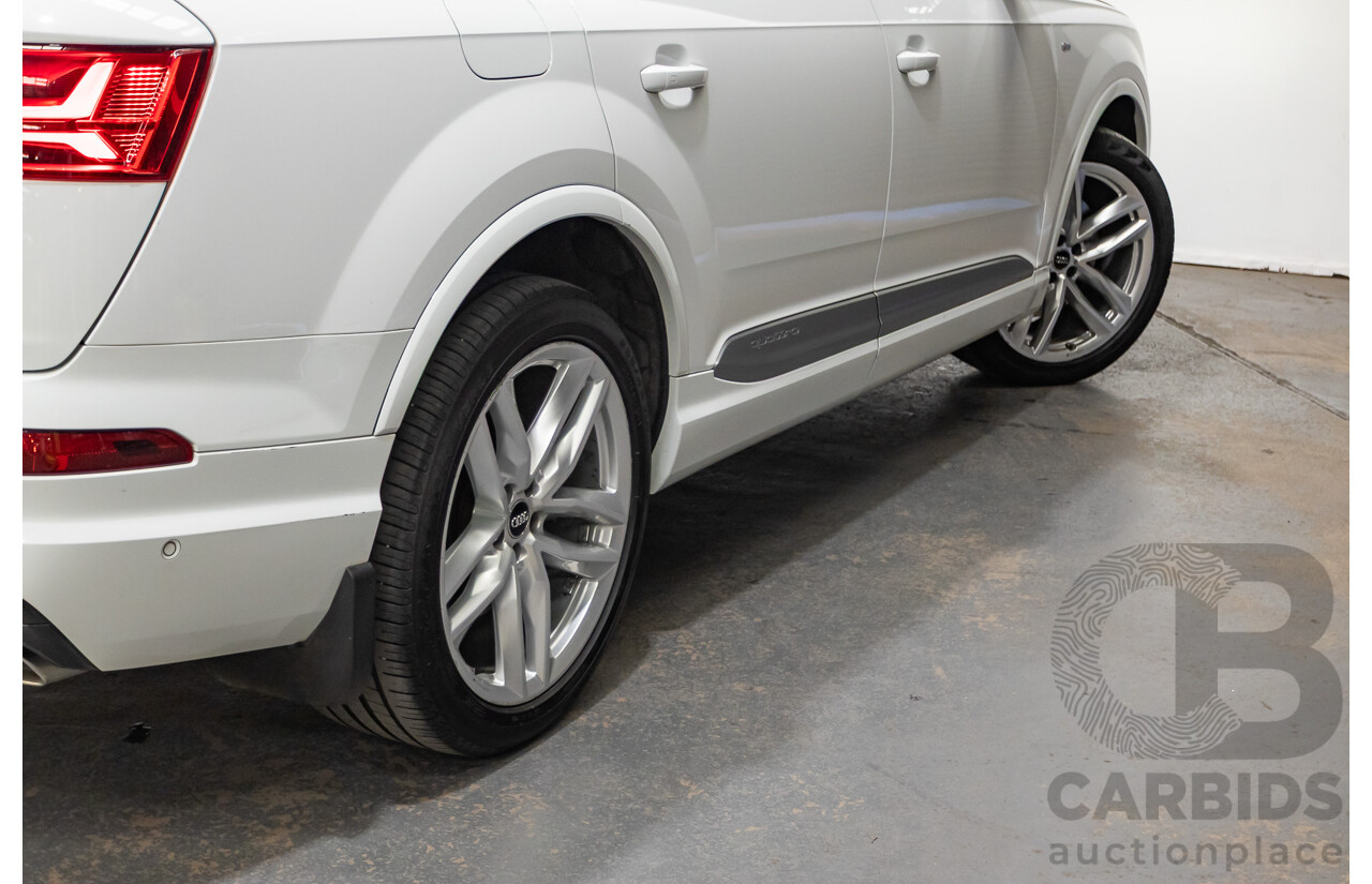 05/2018 Audi Q7 3.0 TDI Quattro (AWD) 4M MY18 4D Wagon Pure White Turbo Diesel 3.0L - 7 Seats