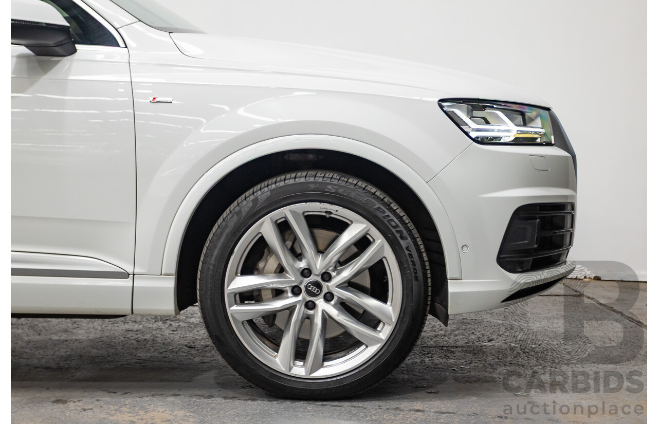 05/2018 Audi Q7 3.0 TDI Quattro (AWD) 4M MY18 4D Wagon Pure White Turbo Diesel 3.0L - 7 Seats