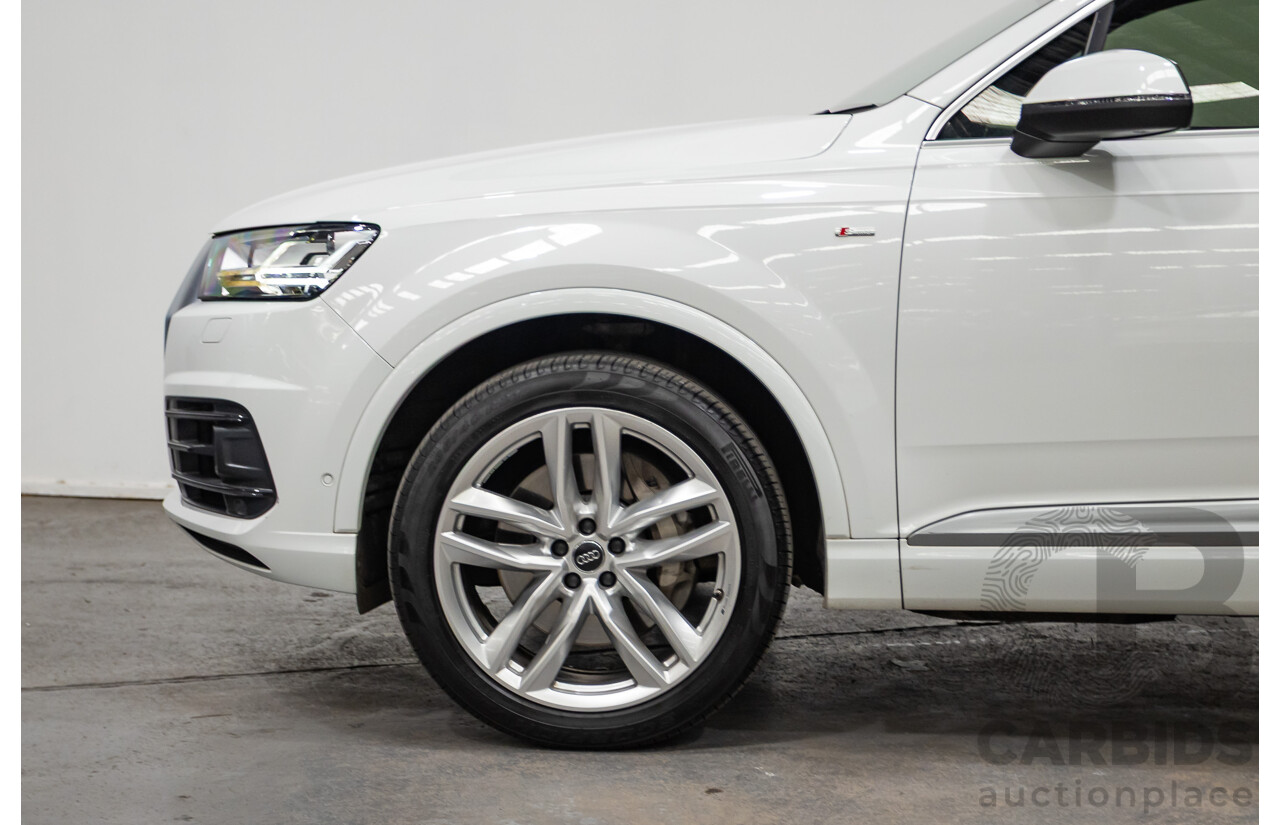 05/2018 Audi Q7 3.0 TDI Quattro (AWD) 4M MY18 4D Wagon Pure White Turbo Diesel 3.0L - 7 Seats