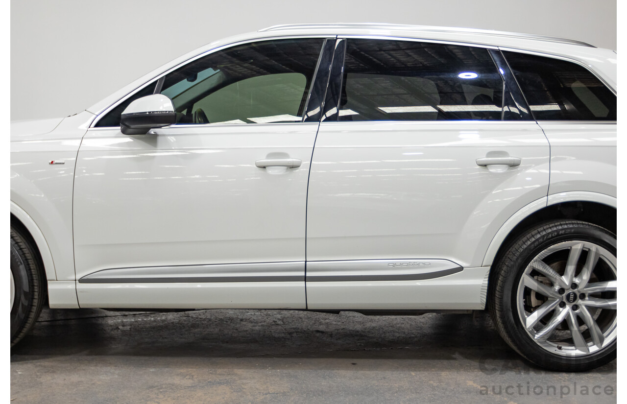 05/2018 Audi Q7 3.0 TDI Quattro (AWD) 4M MY18 4D Wagon Pure White Turbo Diesel 3.0L - 7 Seats