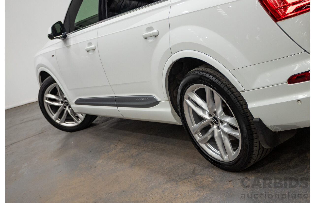 05/2018 Audi Q7 3.0 TDI Quattro (AWD) 4M MY18 4D Wagon Pure White Turbo Diesel 3.0L - 7 Seats