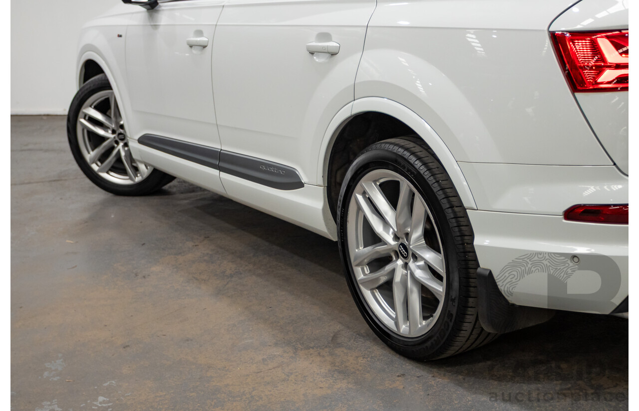 05/2018 Audi Q7 3.0 TDI Quattro (AWD) 4M MY18 4D Wagon Pure White Turbo Diesel 3.0L - 7 Seats