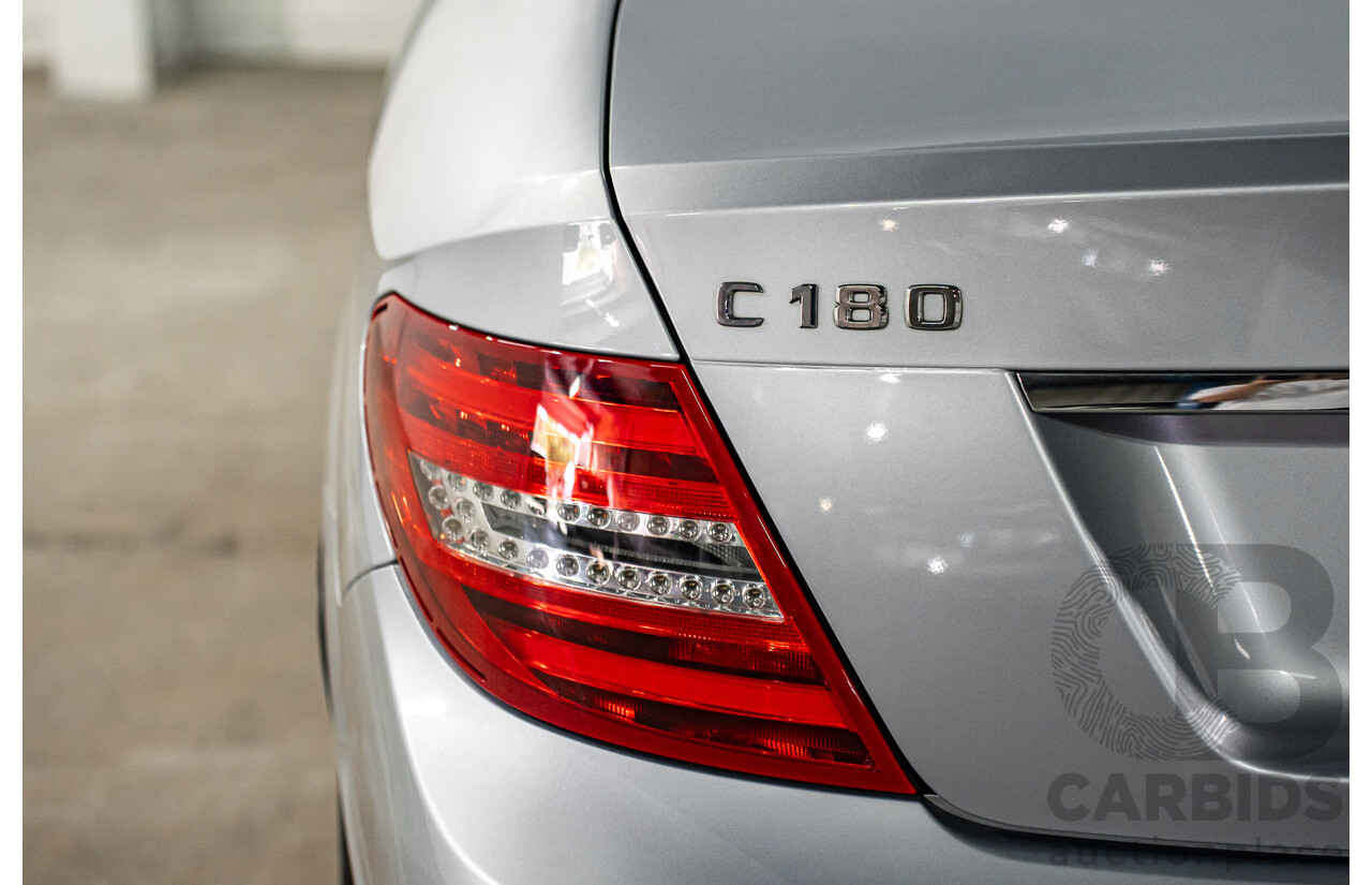 12/2014 Mercedes-Benz C180 W204 MY14 2d Coupe Diamond Silver Metallic Turbo 1.6L