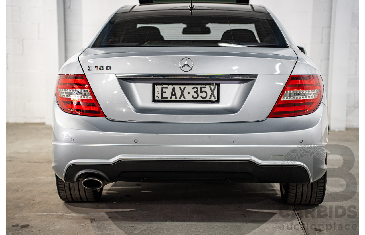 12/2014 Mercedes-Benz C180 W204 MY14 2d Coupe Diamond Silver Metallic Turbo 1.6L