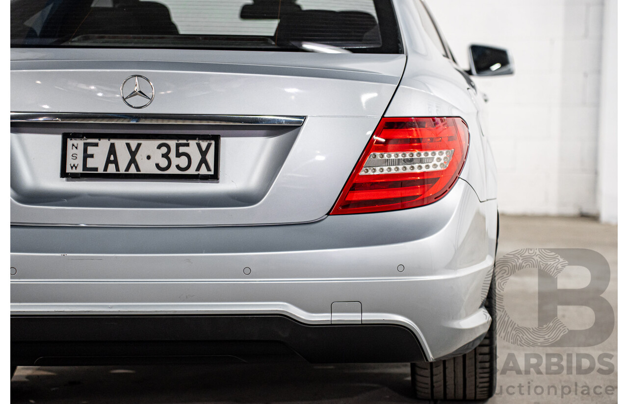 12/2014 Mercedes-Benz C180 W204 MY14 2d Coupe Diamond Silver Metallic Turbo 1.6L