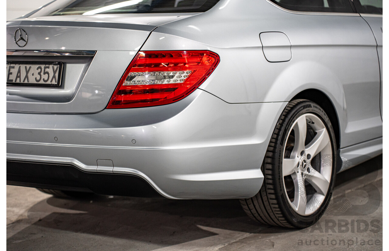 12/2014 Mercedes-Benz C180 W204 MY14 2d Coupe Diamond Silver Metallic Turbo 1.6L