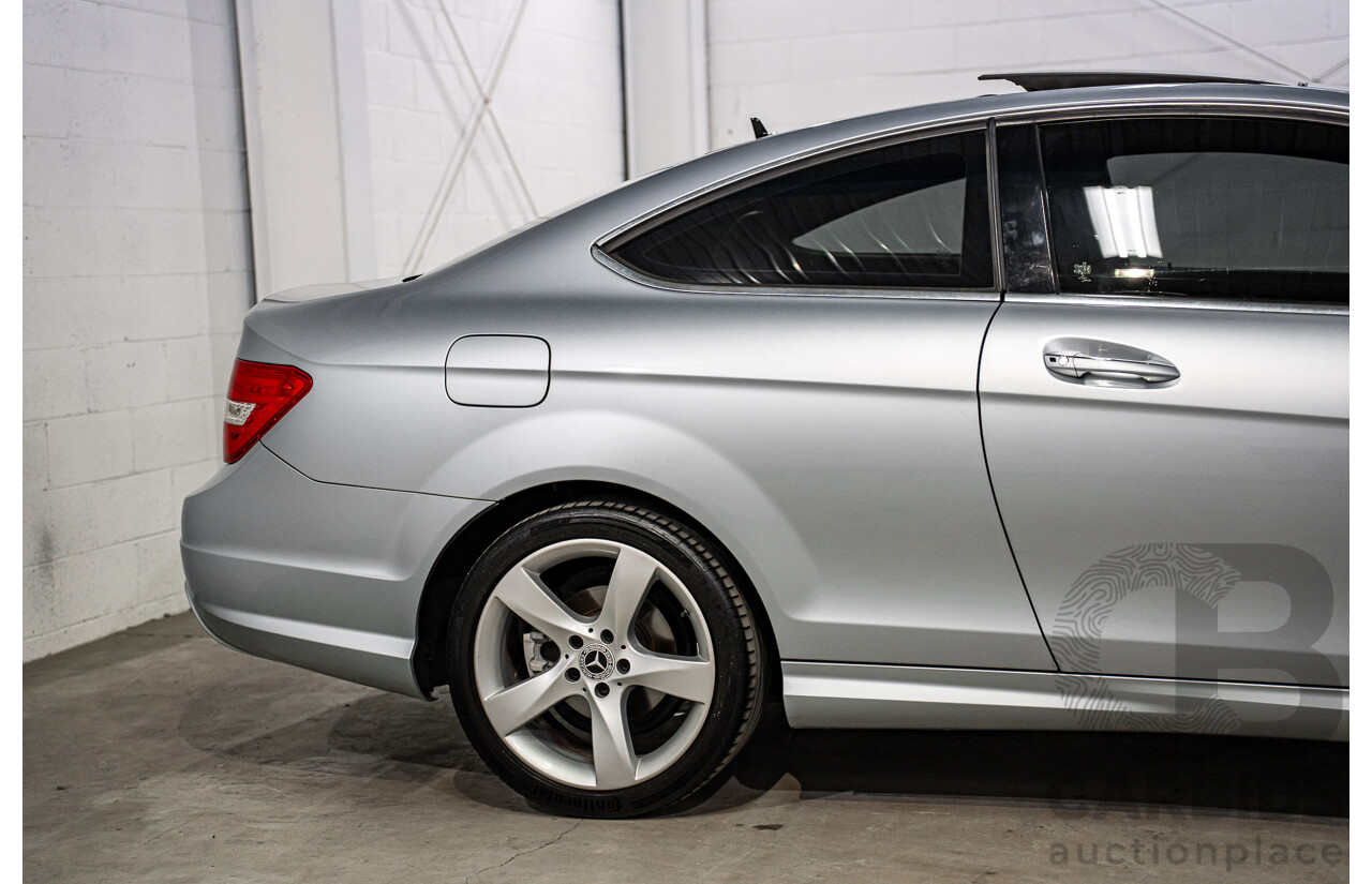 12/2014 Mercedes-Benz C180 W204 MY14 2d Coupe Diamond Silver Metallic Turbo 1.6L