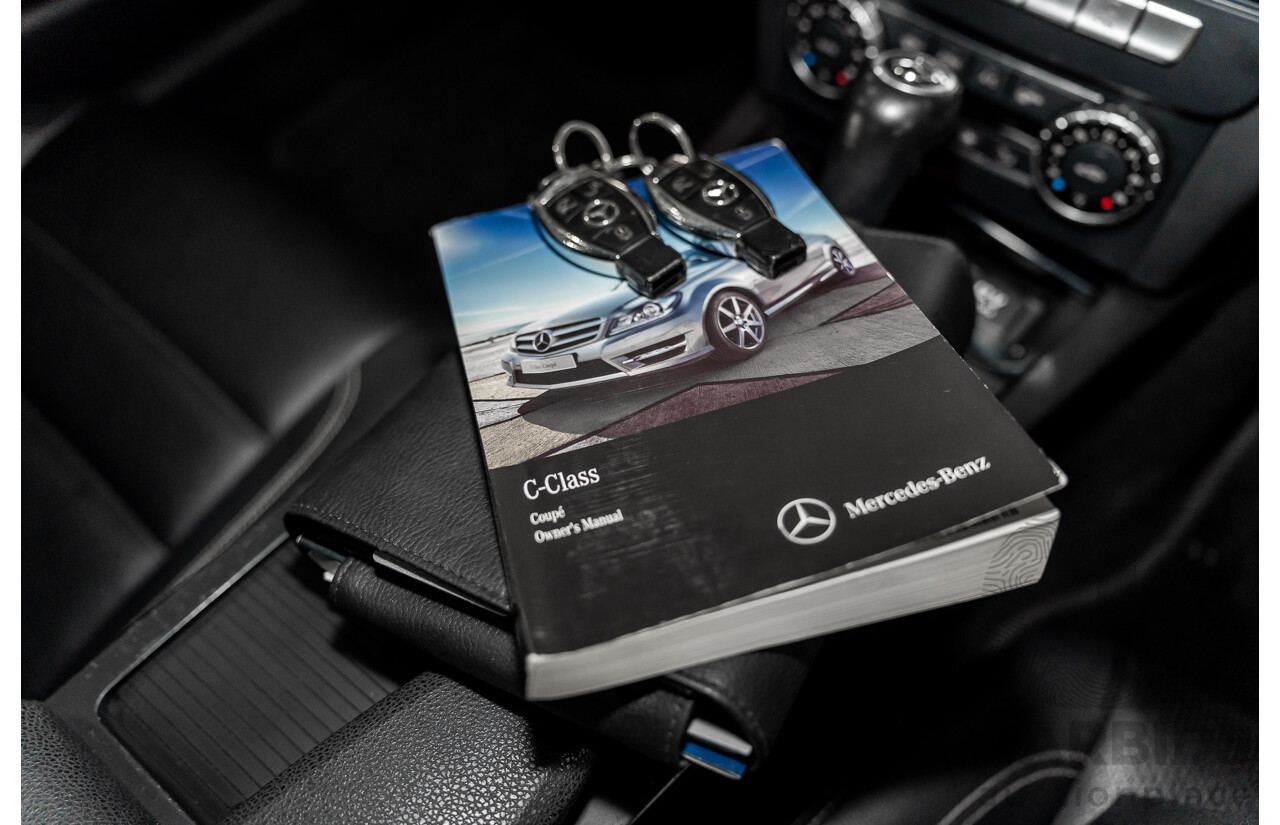 12/2014 Mercedes-Benz C180 W204 MY14 2d Coupe Diamond Silver Metallic Turbo 1.6L