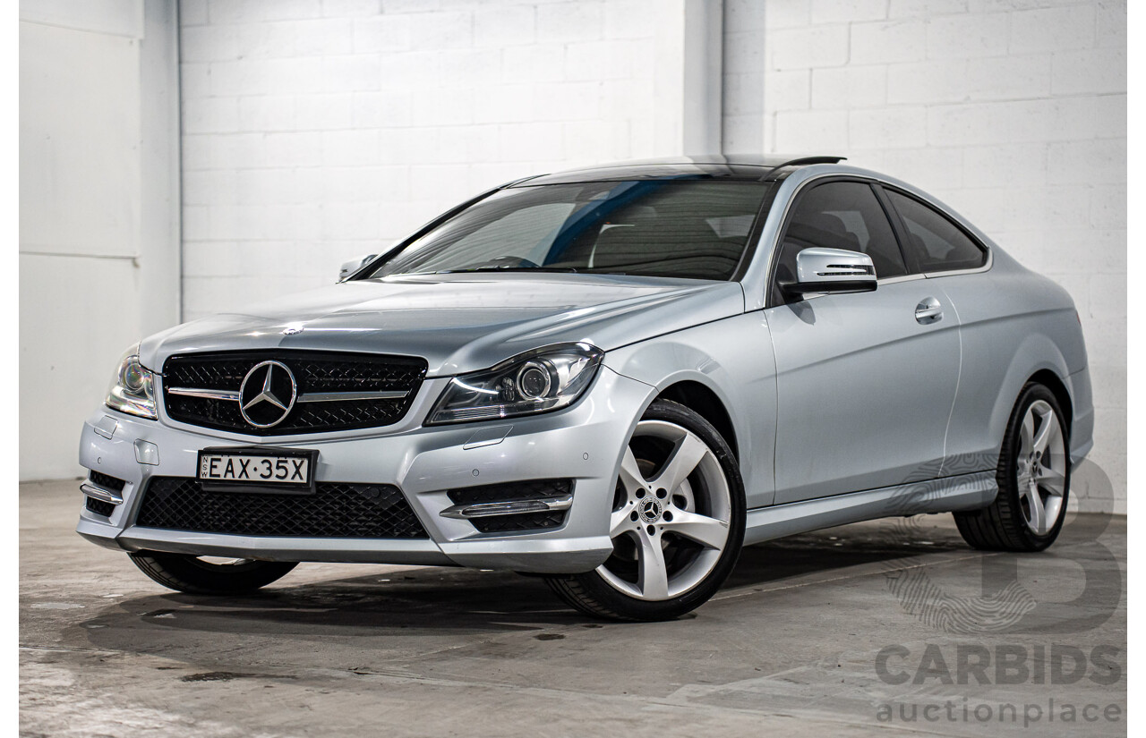 12/2014 Mercedes-Benz C180 W204 MY14 2d Coupe Diamond Silver Metallic Turbo 1.6L
