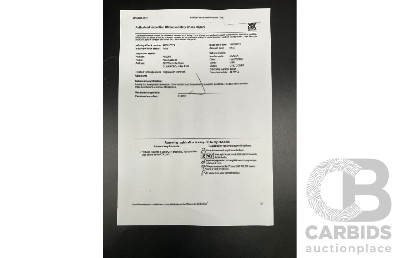 12/2014 Mercedes-Benz C180 W204 MY14 2d Coupe Diamond Silver Metallic Turbo 1.6L