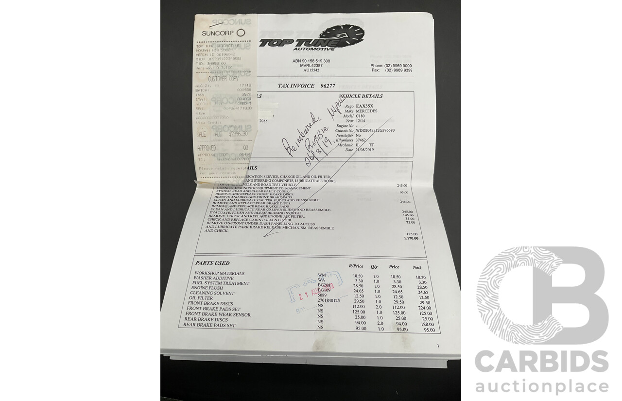 12/2014 Mercedes-Benz C180 W204 MY14 2d Coupe Diamond Silver Metallic Turbo 1.6L