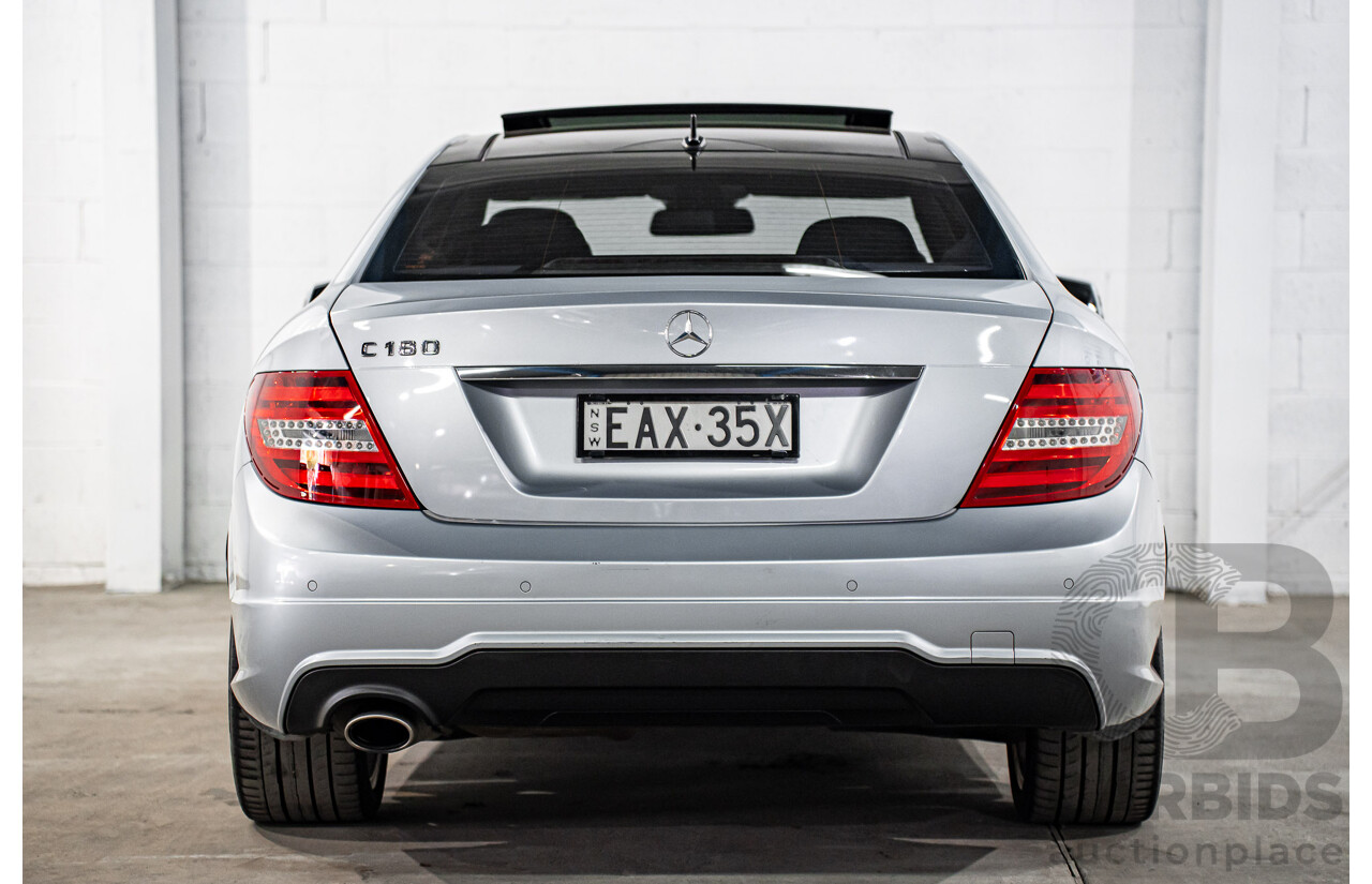 12/2014 Mercedes-Benz C180 W204 MY14 2d Coupe Diamond Silver Metallic Turbo 1.6L