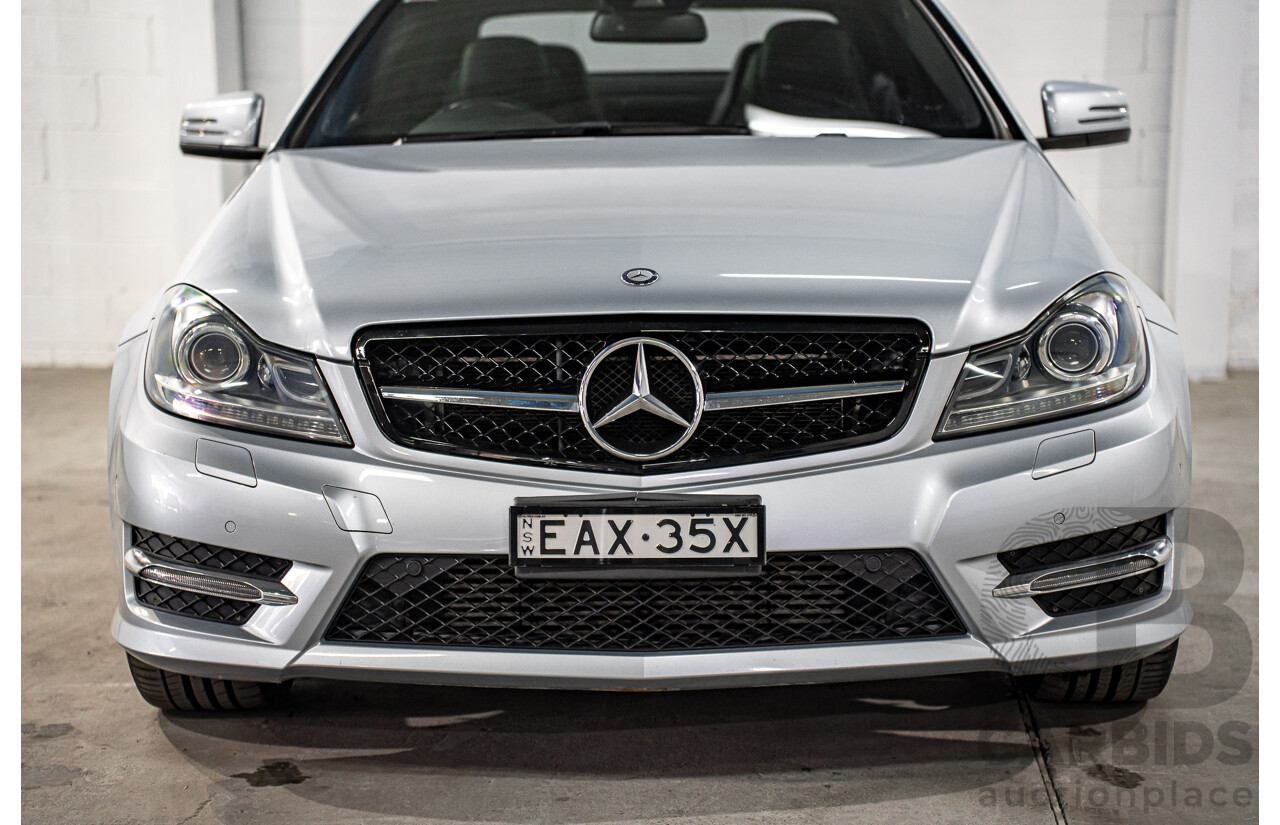 12/2014 Mercedes-Benz C180 W204 MY14 2d Coupe Diamond Silver Metallic Turbo 1.6L