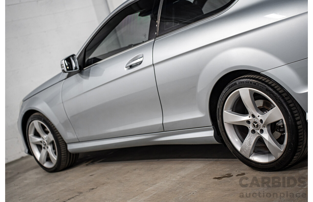 12/2014 Mercedes-Benz C180 W204 MY14 2d Coupe Diamond Silver Metallic Turbo 1.6L