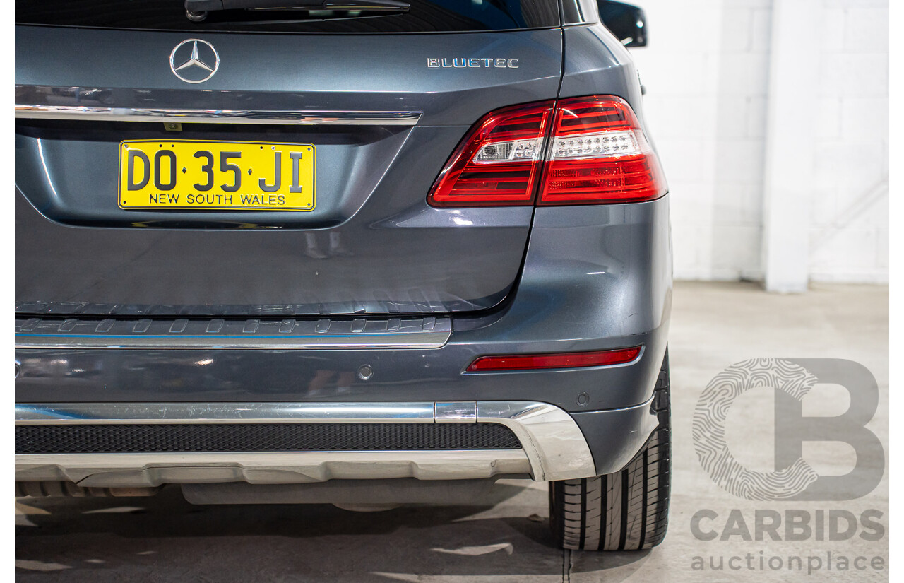 1/2013 Mercedes-Benz ML 250 CDI Bluetec (4x4) 166 4d Wagon Tenorite Grey Metallic Turbo Diesel 2.1L