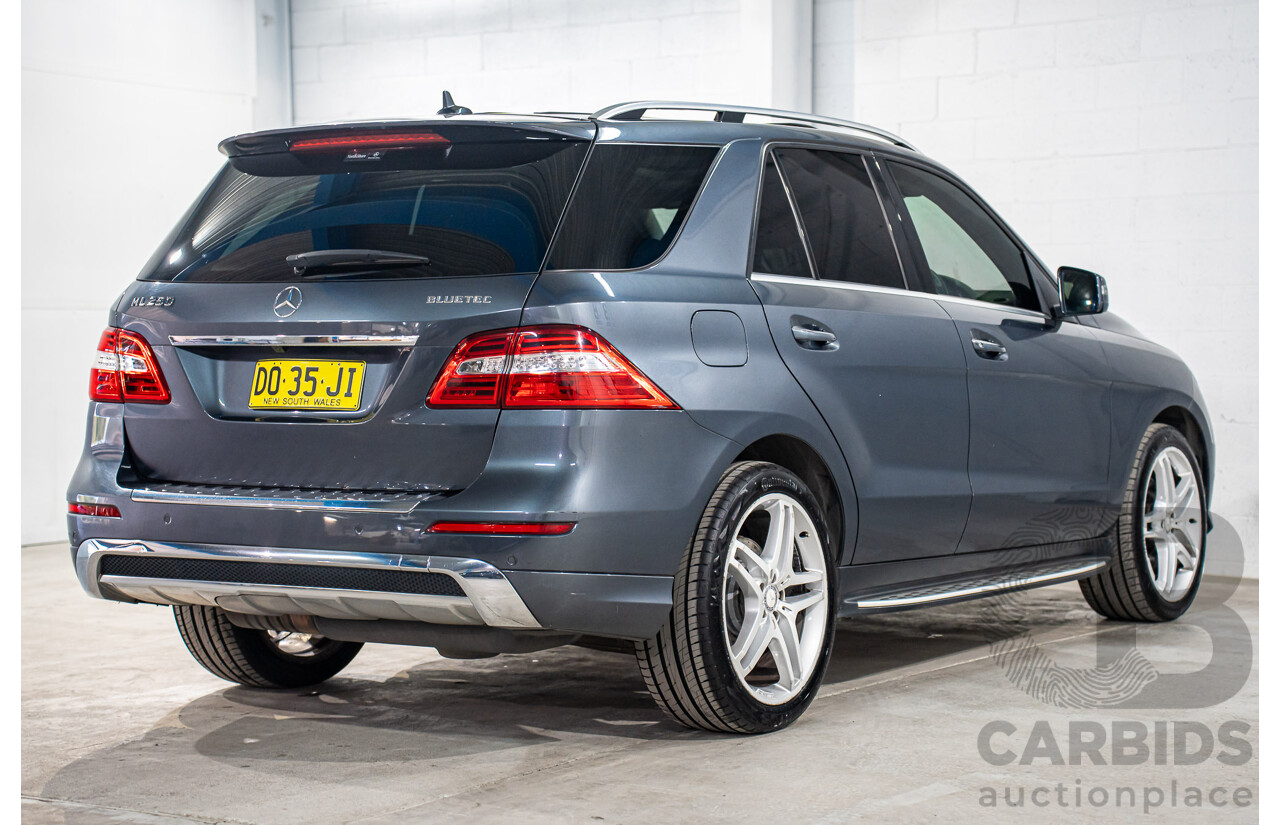 1/2013 Mercedes-Benz ML 250 CDI Bluetec (4x4) 166 4d Wagon Tenorite Grey Metallic Turbo Diesel 2.1L