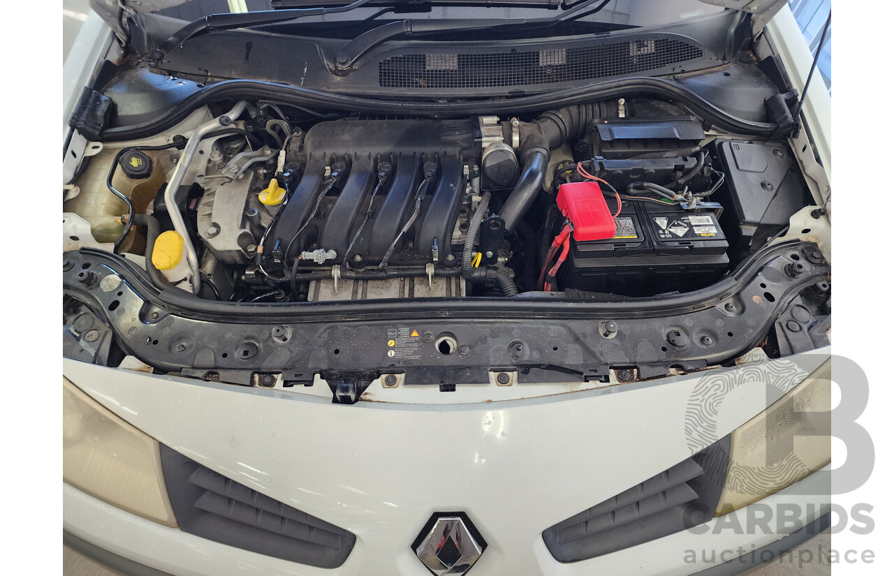 10/2008 Renault Megane Expression X84 MY06 UPGRADE 4d Sedan White 2.0L