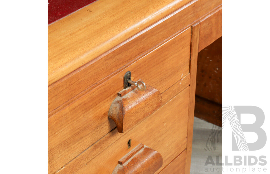 Maple Twin Pedestal Desk, Ex Old Parliament House, Department of the Senate