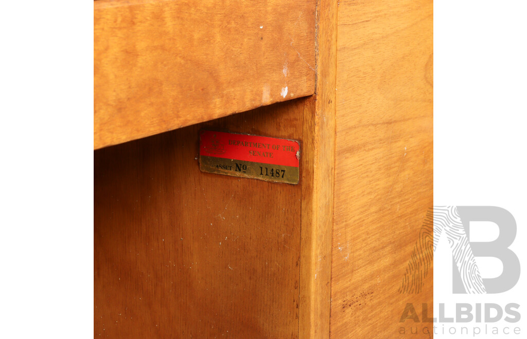 Maple Twin Pedestal Desk, Ex Old Parliament House, Department of the Senate