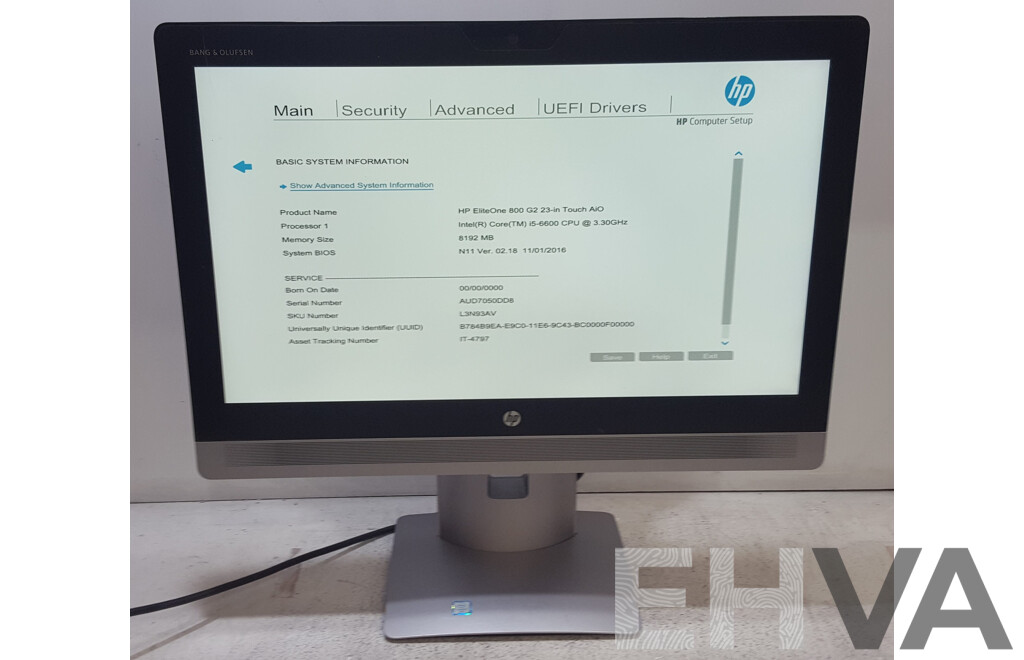 HP EliteOne 800 G2 Intel Core i5 (6600) 3.30GHz-3.90GHz 4-Core CPU 23-Inch Touchscreen All-in-One Computer