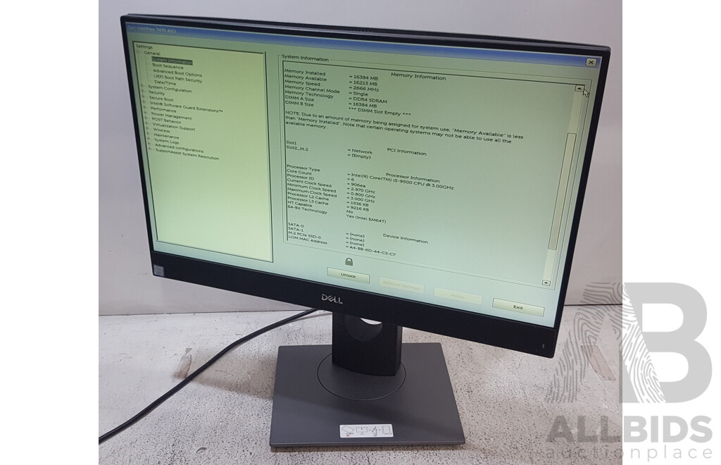 Dell OptiPlex 7470 AIO Intel Core i5 (9500) 3.00GHz-4.40GHz 6-Core CPU 23.8-Inch Touchscreen All-in-One Computer