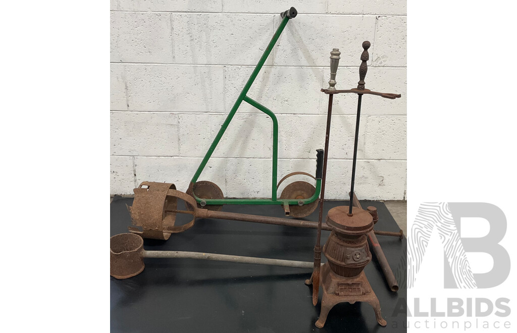 Vintage Rustic Garden /Farm/ Fireplace Tools - Lot of 4