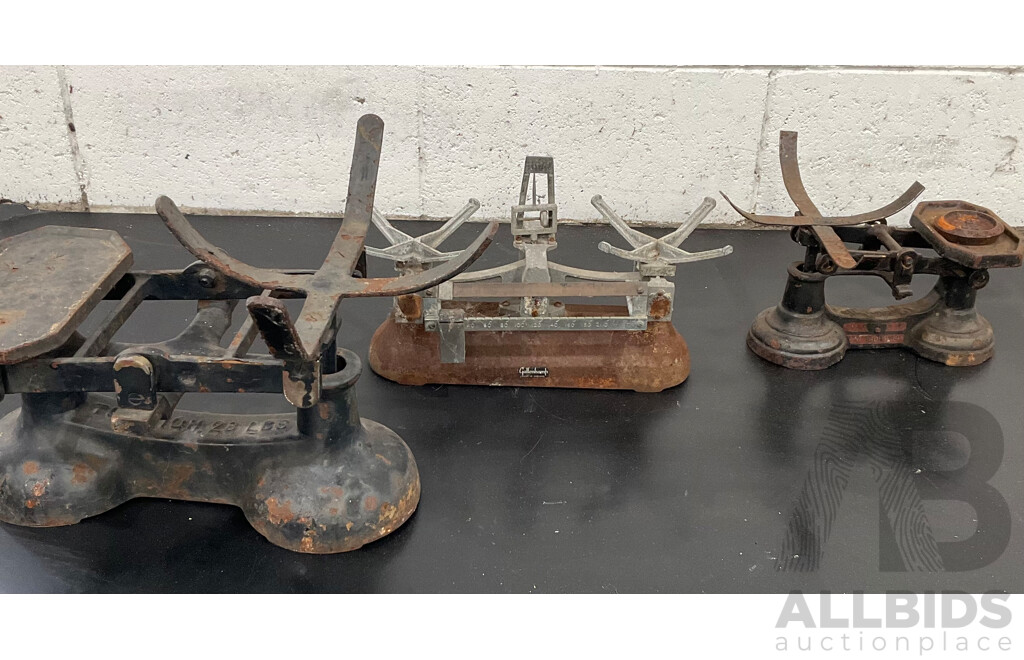 Vintage Metal Scales  - Lot of 3