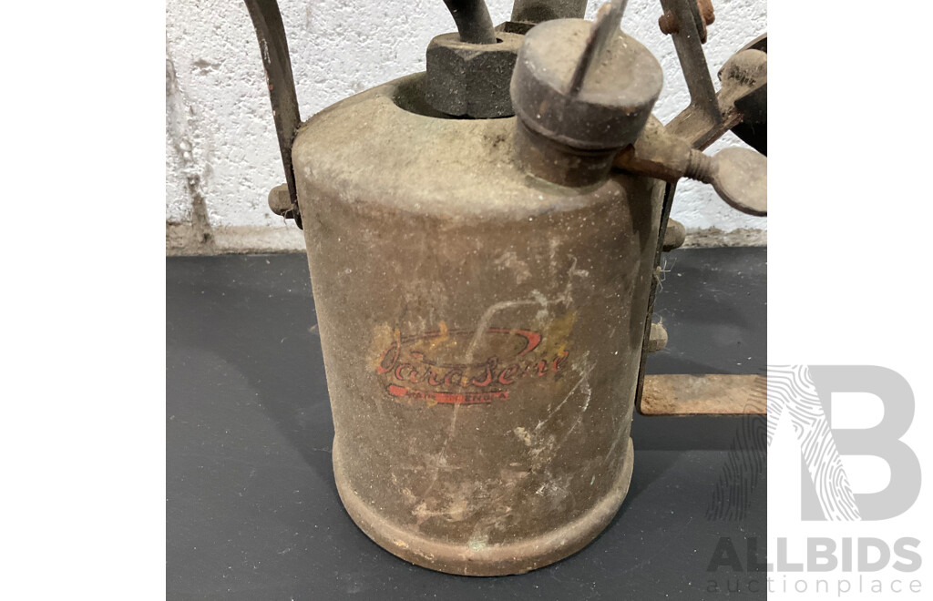 Vintage Australian Brass Garagenalia Including Blow Torch, Sprayer and More