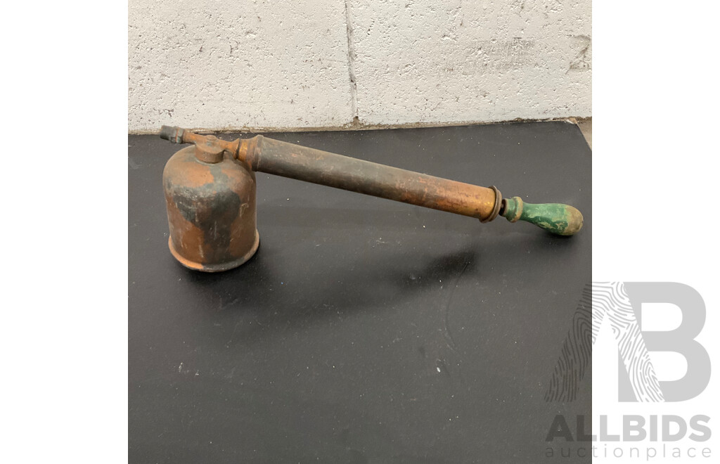 Vintage Australian Brass Garagenalia Including Blow Torch, Sprayer and More