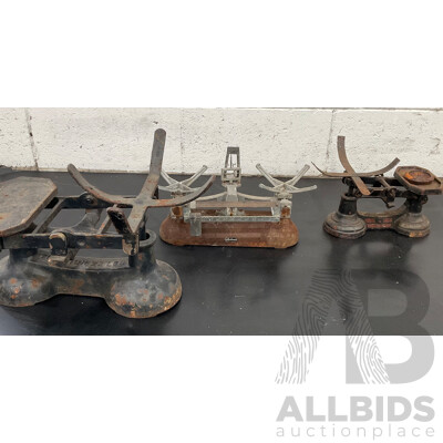 Vintage Metal Scales  - Lot of 3