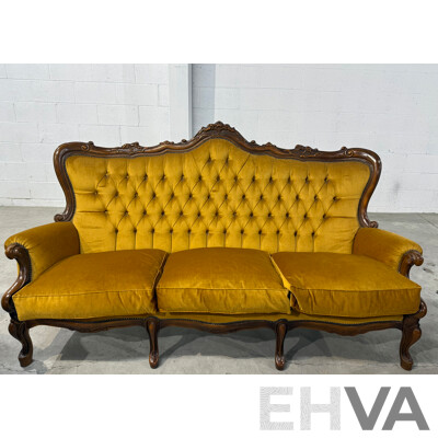 Reproduction Victorian Mahogany Five Piece Lounge Suite