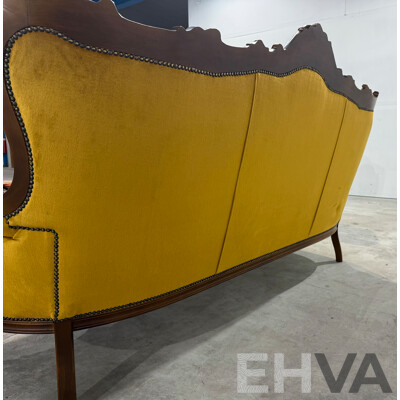 Reproduction Victorian Mahogany Five Piece Lounge Suite