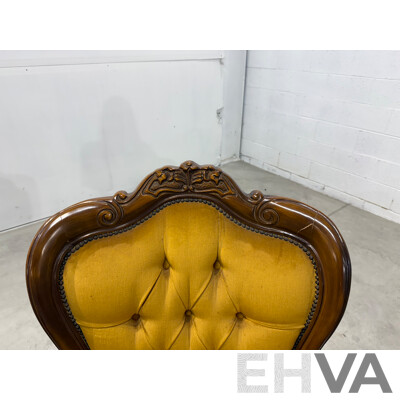Reproduction Victorian Mahogany Five Piece Lounge Suite